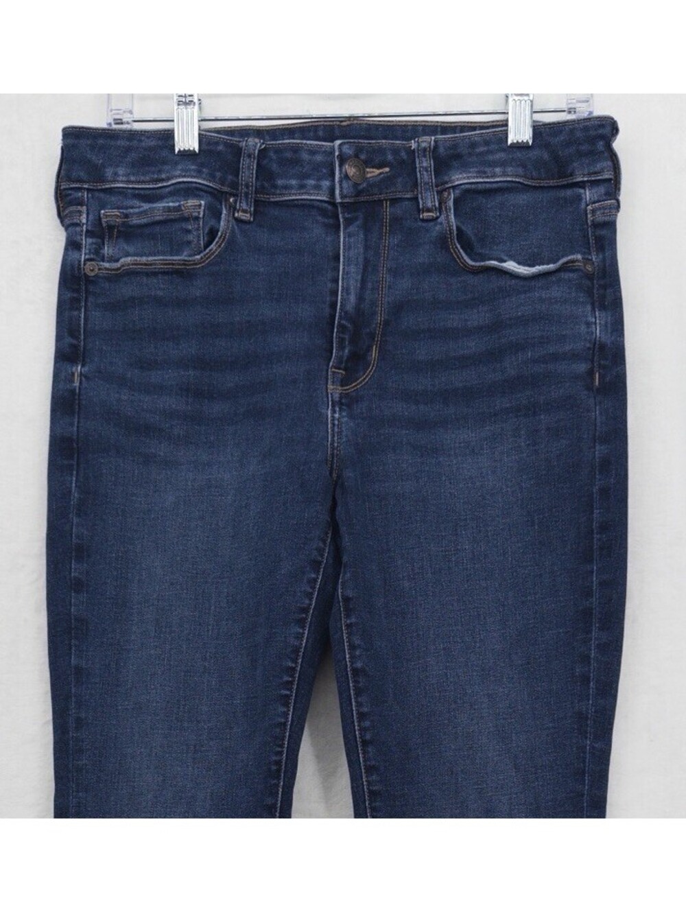 American Eagle High Rise Skinny Kick Jeans 6 X Short Blue Womens Next Level